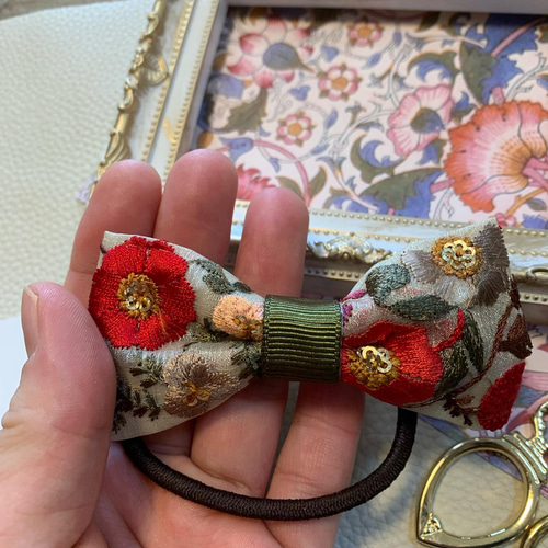 インド刺繍リボン ヘアゴム ヘアゴム handmade Apritetto 通販