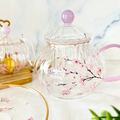 名入れギフト】Sakuraティーポット＆カップ・ソーサー ポット・急須