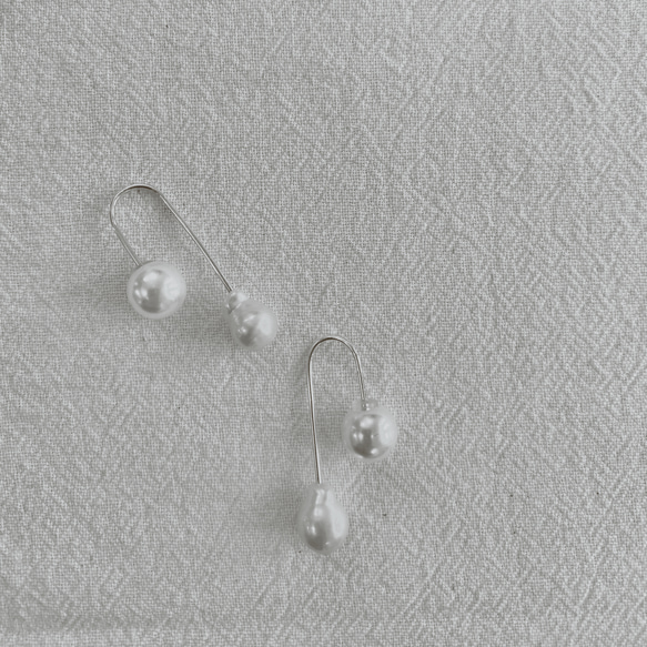 珍珠垂掛耳環 Pearl dangling earrings 第2張的照片