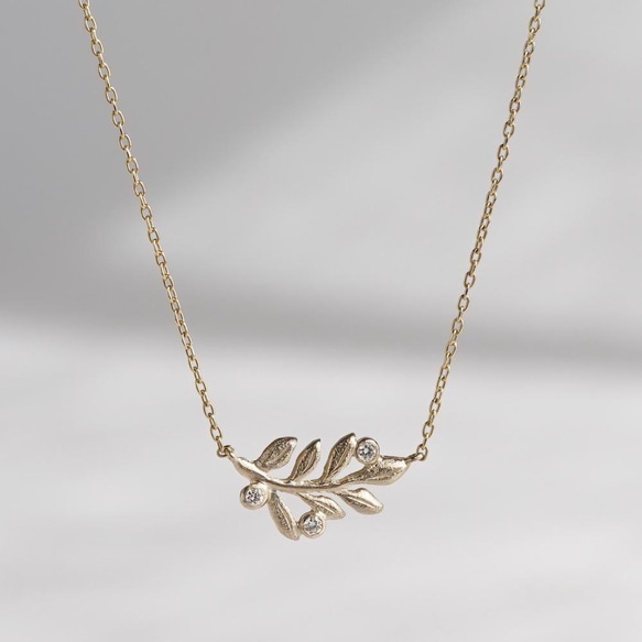 Foliage diamond necklace [P090K10] 1枚目の画像