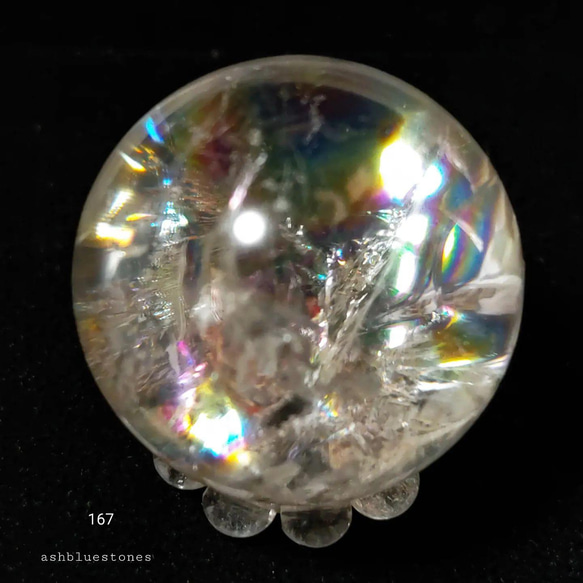 レインボー水晶 スフィア 35.5mm 63.5g(167) 12枚目の画像