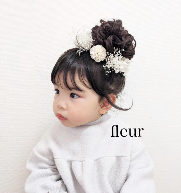 キッズヘアアクセサリー 子供用髪飾り プリザーブドフラワー キッズヘアアクセサリー 子供用髪飾り プリザーブドフラワー