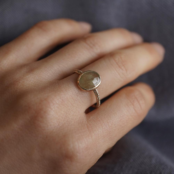Sapphire grain ring [OP738K10] 第2張的照片