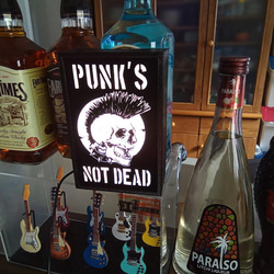 PUNK`S NOT DEAD パンクロック デスクトップ サイン 看板 玩具 置物 雑貨 LEDライトBOXミニ 6枚目の画像