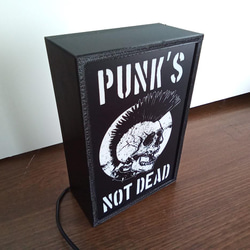 PUNK`S NOT DEAD パンクロック デスクトップ サイン 看板 玩具 置物 雑貨 LEDライトBOXミニ 4枚目の画像