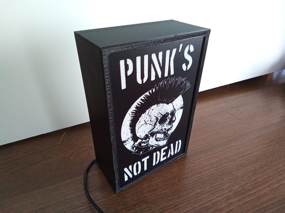 PUNK`S NOT DEAD パンクロック デスクトップ サイン 看板 玩具 置物 雑貨 LEDライトBOXミニ 4枚目の画像