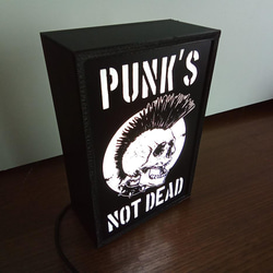 PUNK`S NOT DEAD パンクロック デスクトップ サイン 看板 玩具 置物 雑貨 LEDライトBOXミニ 3枚目の画像