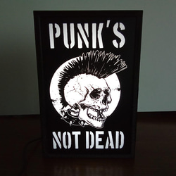 PUNK`S NOT DEAD パンクロック デスクトップ サイン 看板 玩具 置物 雑貨 LEDライトBOXミニ 2枚目の画像