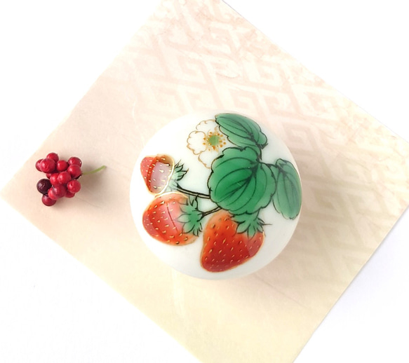 ポートメリオン　苺　陶器　小物入れ ポートメリオン苺陶器小物入れ