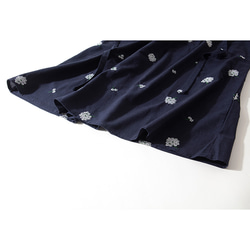 オリジナル斜め襟　可愛い襟　綿麻ワンピース　9分袖丈刺繍ワンピース　ウエストに紐　S-XLサイズL227 9枚目の画像