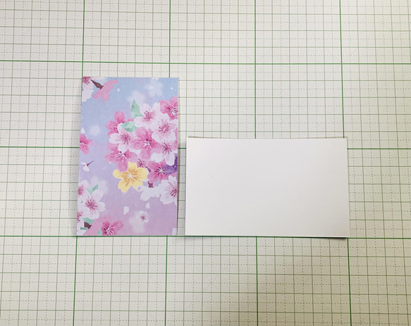 桜デザイン　メッセージカード　名刺サイズ  20枚セット 7枚目の画像