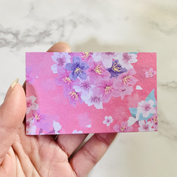 桜デザイン　メッセージカード　名刺サイズ  20枚セット 4枚目の画像