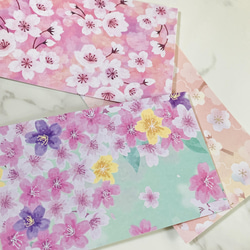 桜デザイン　メッセージカード　名刺サイズ  20枚セット 5枚目の画像