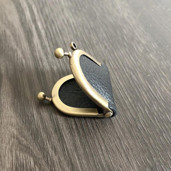 ＼大人気／イタリアンシュリンクレザーの親子がま口財布(くし形)＆おまけのミニサイズがま口【選べる12カラー】 13枚目の画像