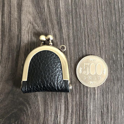 ＼大人気／イタリアンシュリンクレザーの親子がま口財布(くし形)＆おまけのミニサイズがま口【選べる12カラー】 12枚目の画像