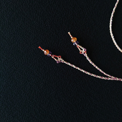 スーパーセブン(レピドクロサイト)のマクラメシルク(絹)ネックレス 7枚目の画像