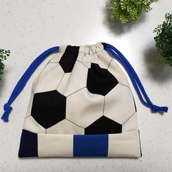 ☆new☆サッカーボール柄のレッスンバッグ＆コップ袋セット 5枚目の画像