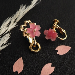 New ＊山桜＊　深いピンク色の山桜をイメージしたワンポイントアクセサリー♪ 3枚目の画像