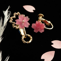 New ＊山桜＊　深いピンク色の山桜をイメージしたワンポイントアクセサリー♪ 4枚目の画像