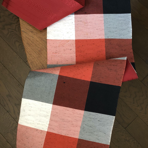 k*e様 正絹　名古屋帯　ドリームキャッチャー えんじがかった落ち着いた赤色　魔 正絹名古屋帯ドリームキャッチャー えんじがかった落ち着いた赤色魔除け