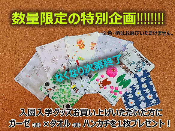 通園・通学　ポケット付きレッスンバッグ 　シロクマ柄　北極熊 / 入園入学準備アイテム 3枚目の画像