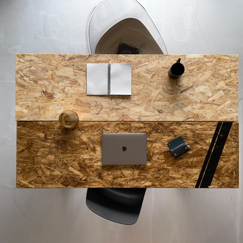 OSB家具】【特集掲載品】 Desk 1500mm×450mm ワークデスク 机 在宅