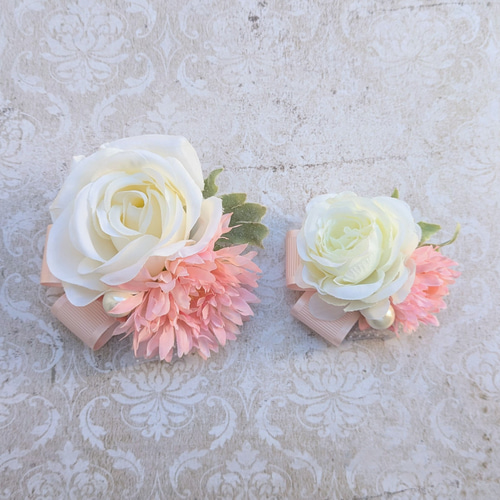 ピンクハウス ホワイトローズシリーズ コサージュ ピンク薔薇 PINK