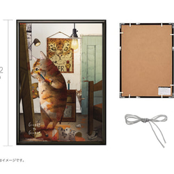 加框 A3 海報“一隻想成為老虎的貓”含運費（國內） 第6張的照片