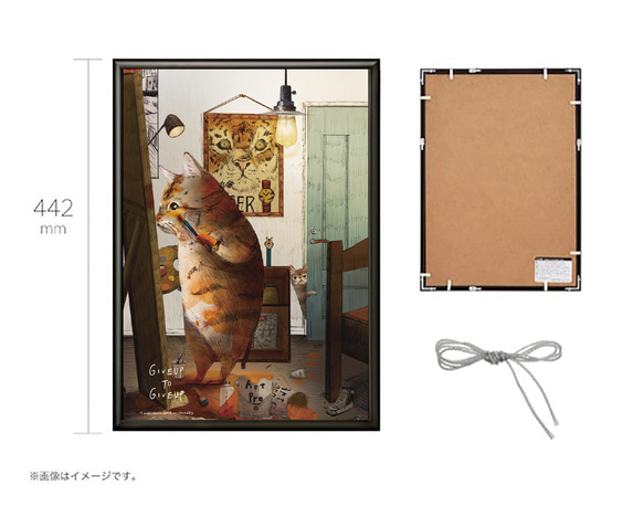 加框 A3 海報“一隻想成為老虎的貓”含運費（國內） 第6張的照片