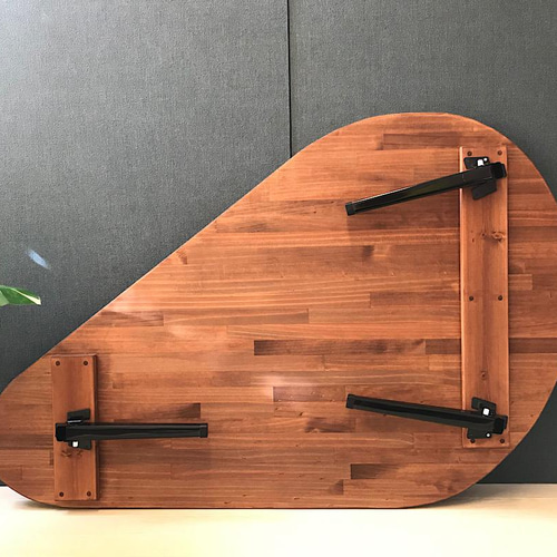 送料無料】 ローテーブル 三角形 120cm 80cm パイン ブラウン 