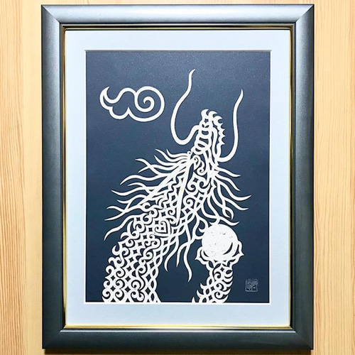 昇白龍 右肩上がり色紙サイズ 【公式通販】