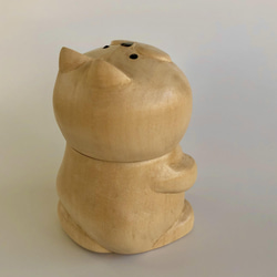 スパイスを出せる木彫りのネコ 8枚目の画像