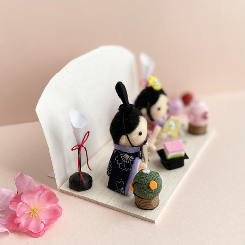 シーズー のお雛様のフレーム飾り】羊毛フェルト ひな祭り 雛