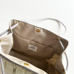 【受注生産】 斜めがけにも！2way organdie mini bag（pale yellow） 13枚目の画像