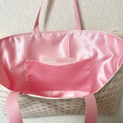 《特典付き》ピンク ときめきチュールフリル レッスンバッグ ピンク シューズバッグ 入園入学セット 4枚目の画像