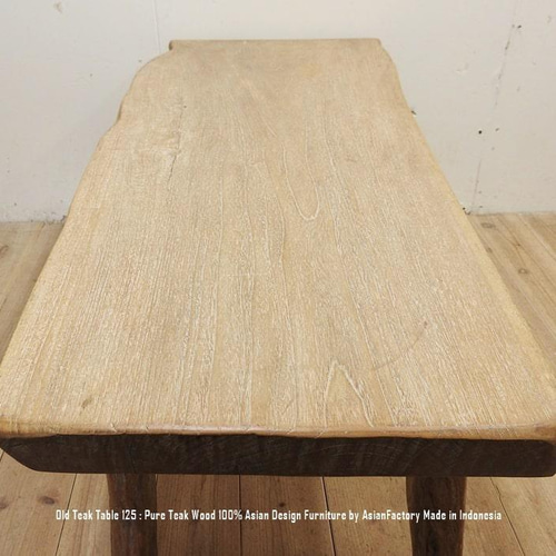 一枚板 銘木 オールドチーク ローテーブル 125cm チーク材 一枚板 銘木 オールドチーク ローテーブル 125cm チーク材