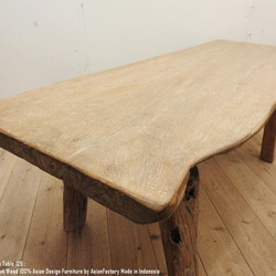 一枚板 銘木 オールドチーク ローテーブル 125cm チーク材 センターテーブル 机 木製 ウッド 無垢材 古材 17枚目の画像