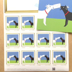 ＜やぎゆうびん＞大きい84円切手10枚（ポストカード付き） 2枚目の画像