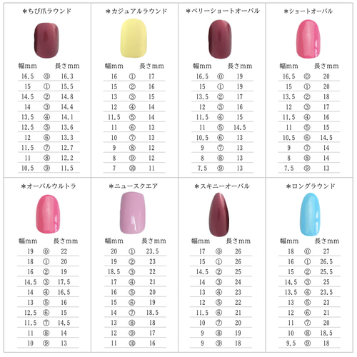サイズ確認用ネイルチップ ネイルチップ（つけ爪） nail salon