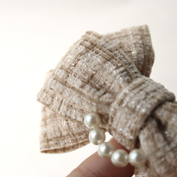 パール付きツイードリボン 9枚目の画像