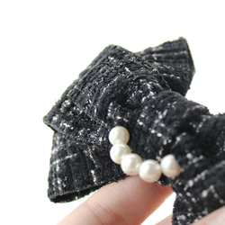 パール付きツイードリボン 8枚目の画像