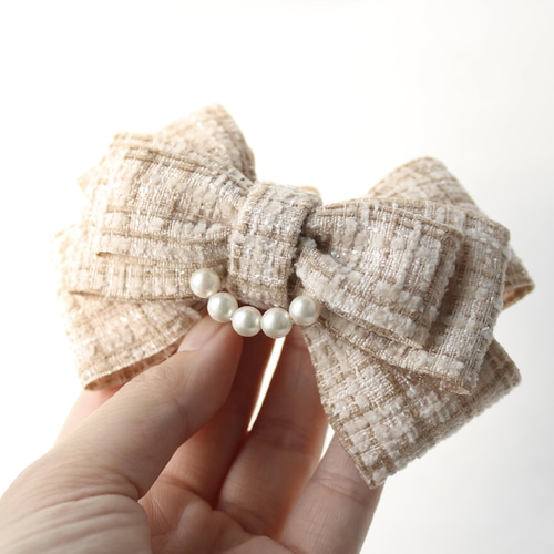 ゆっこ様ハンドメイド♡♡ポップコーンリボンパールツイン 商品詳細ページ