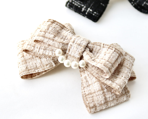 【大人可愛い♡ツイード柄】CHANEL *リボンバレッタ 大人可愛い＊リボンバレッタ バレッタ Ra-moon 通販 10792970