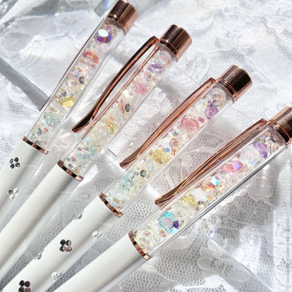 まるで宝石箱＊(名入れ可)キラキラジュエルボールペン ペン・筆記用具