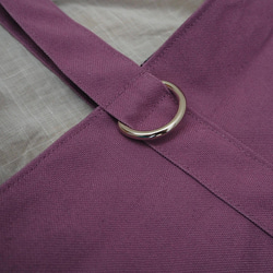 大人也可以使用的別緻的上學商品套裝☆帆布紫色x花梗 第3張的照片