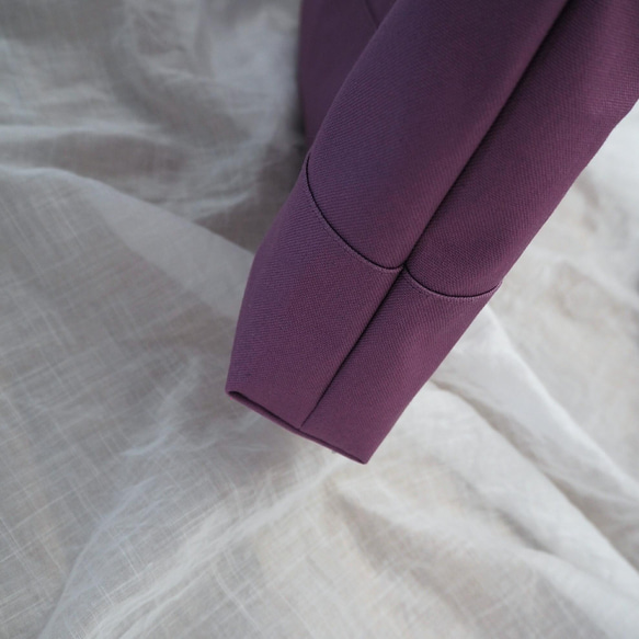 大人也可以使用的別緻的上學商品套裝☆帆布紫色x花梗 第6張的照片