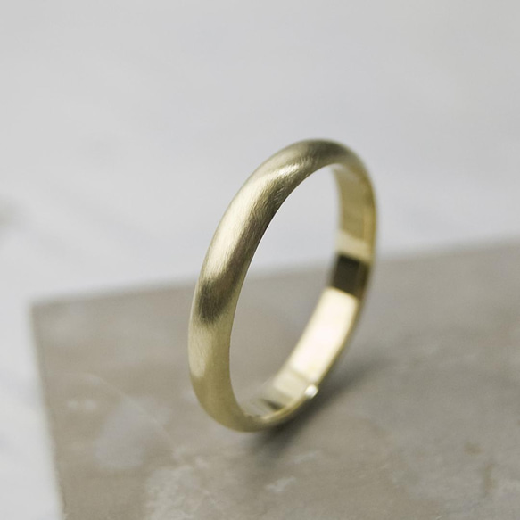 つや消し 真鍮プレーンリング 3.0mm幅 マット｜BRASS RING｜684 1枚目の画像