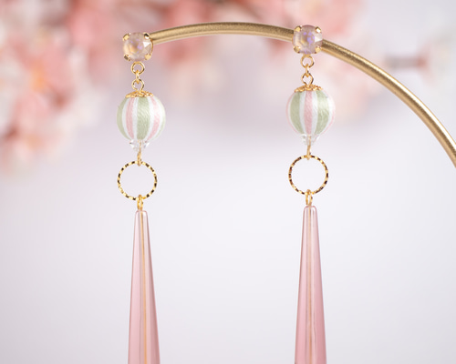 【桜様おまとめ、イヤリング変更】 楽天市場】ピアス 和風 桜 サクラ さくら 花 フラワー 雫 しずく
