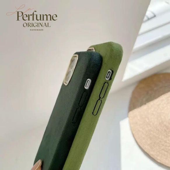 名入れ♡カシミヤレザー イニシャル ストラップケース オリジナルケース iPhoneケース 17枚目の画像