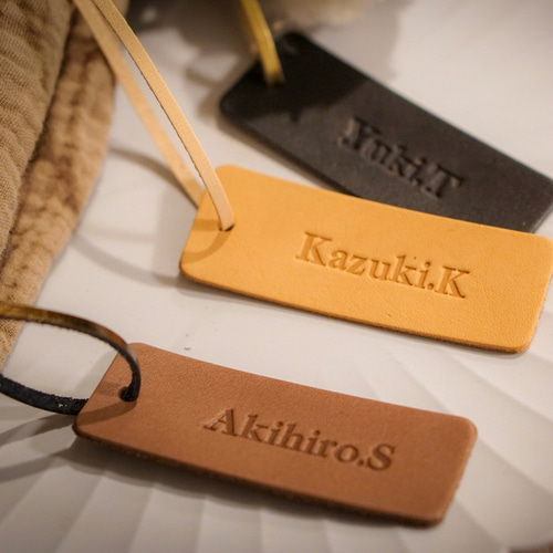 刻印込【50個〜◎注文ページ(@¥300)】革×紐の色組合せ可◎レザー席札  